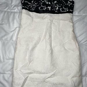 Strapless mini dress